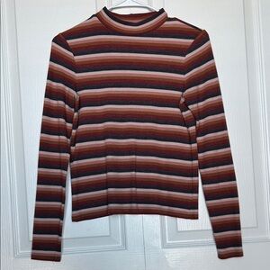 American Eagle Outfitters Multicolor Striped Long Sleeve Top